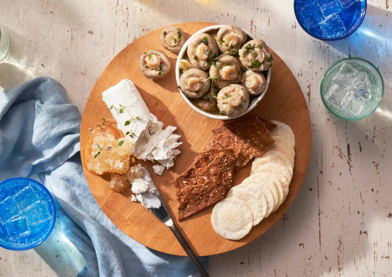 Garlic & Herb Summer Marinated Mushrooms
