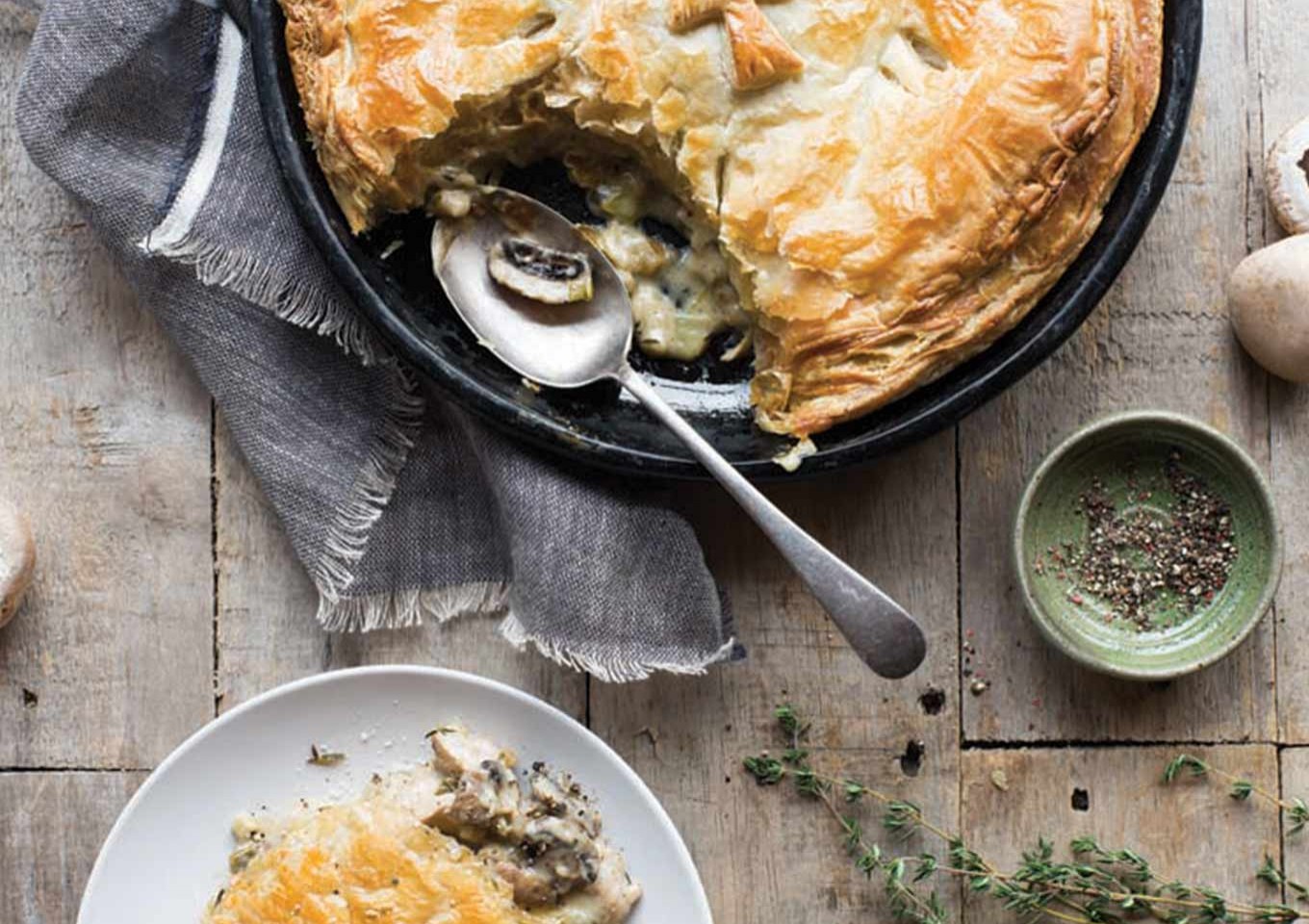 Creamy Chicken and Mushroom Pie