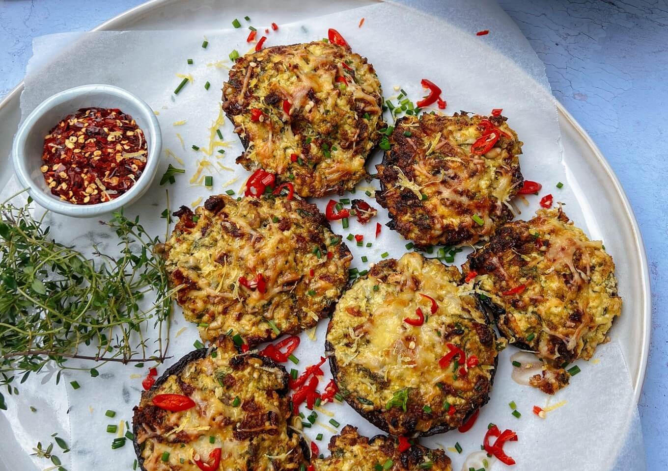 Ricotta & Herb Stuffed Portabellos