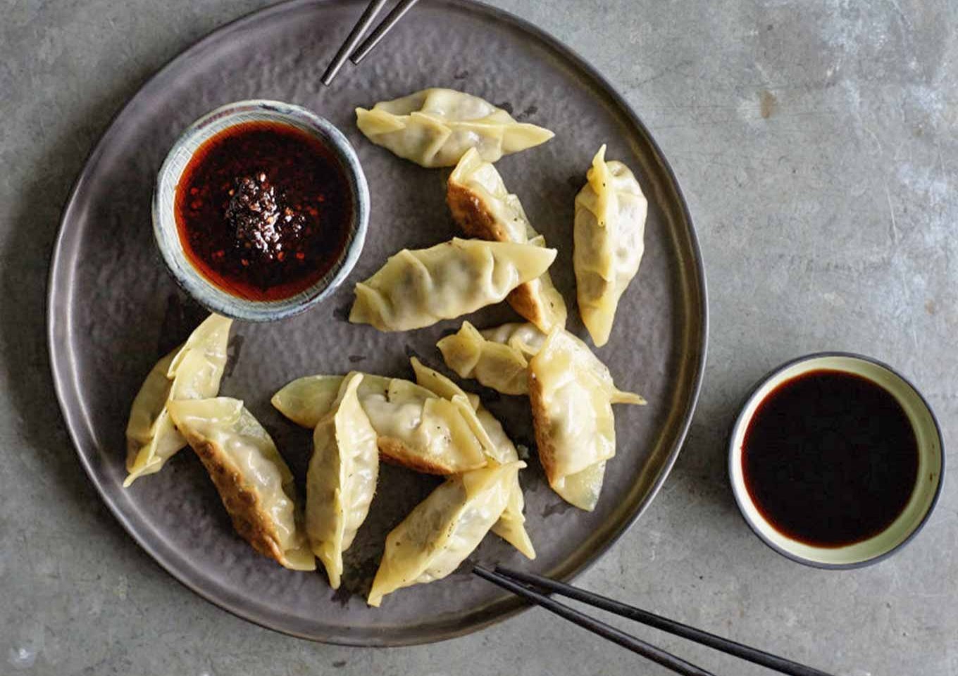 Vegetarian Mushroom Pot Sticker Dumplings