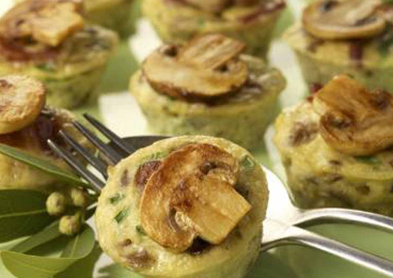 Mushroom Quiche Cap canapés