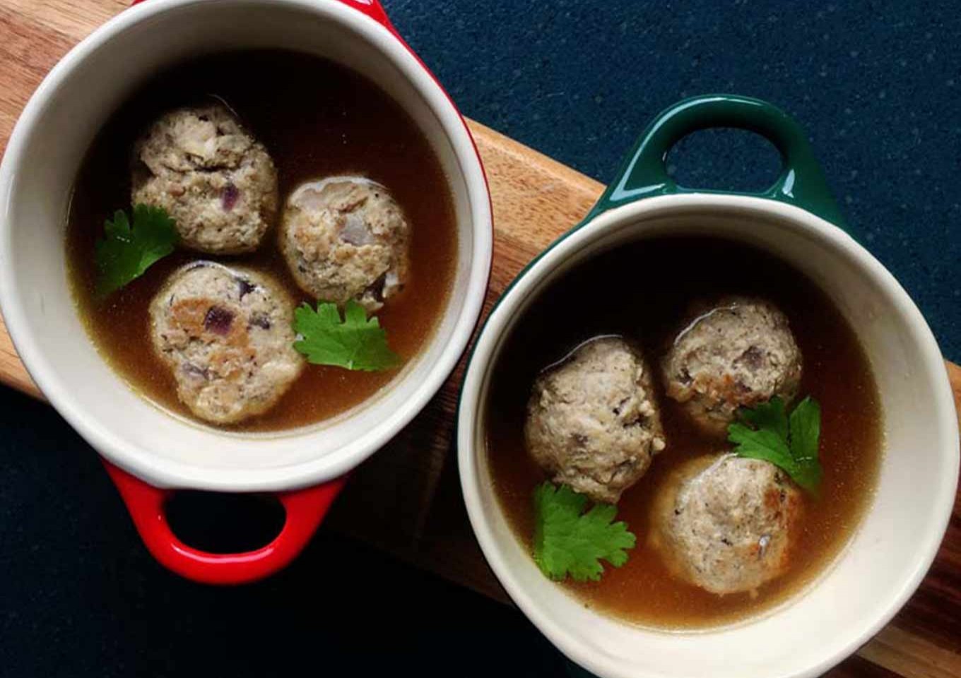 Chicken & Mushroom Meatball Autumn Soup