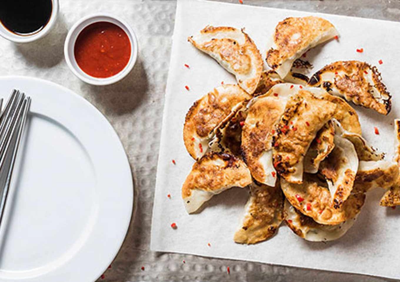 Mushroom and Chive Pot Sticker Dumplings