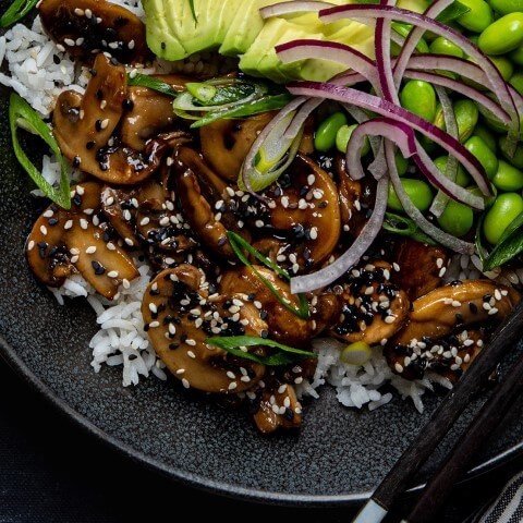 Teriyaki Mushrooms Nourish Bowl