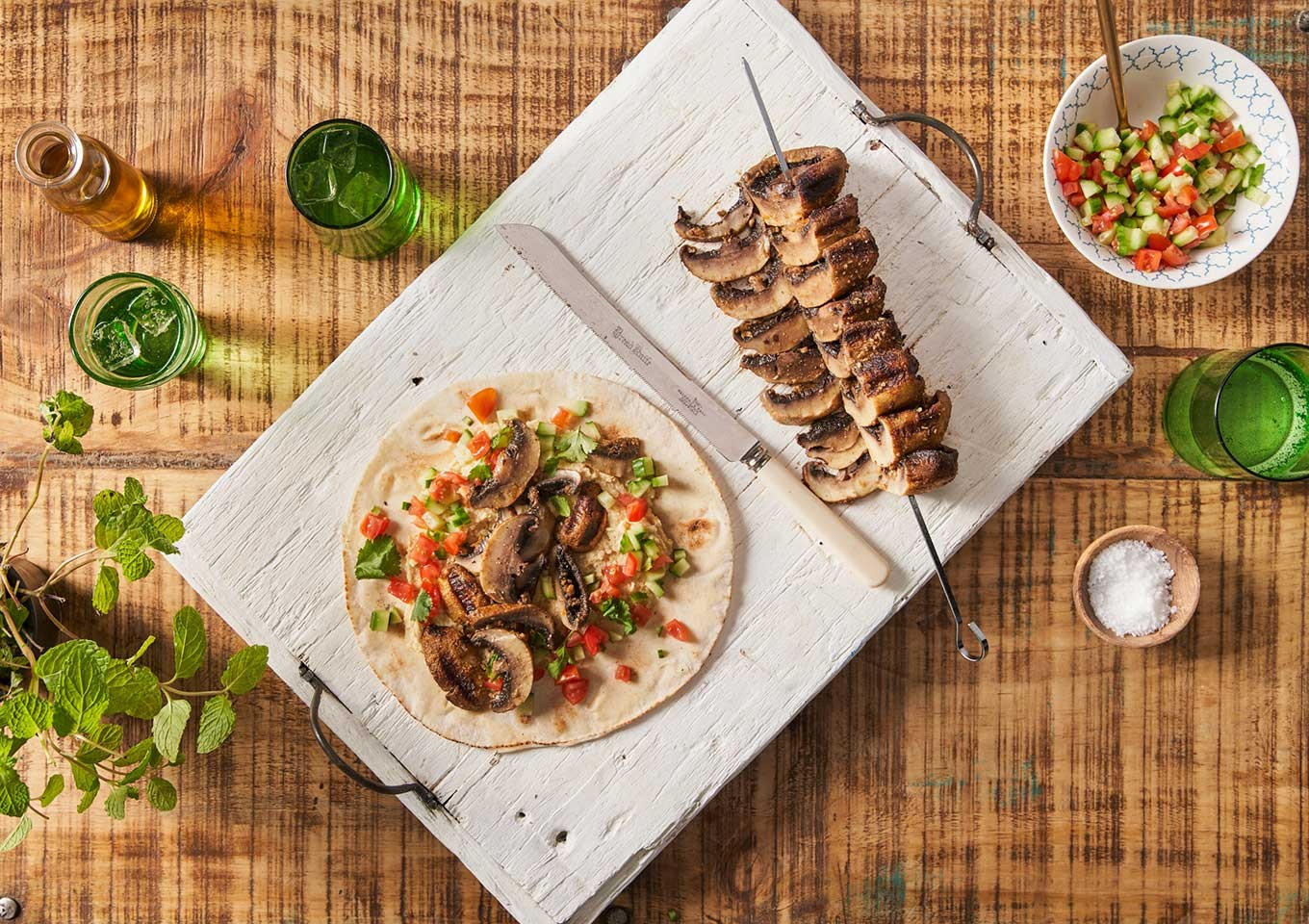 Grilled Mushroom Turkish Kebab