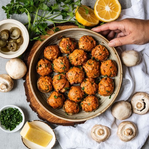 Jalapeno & Cream Cheese Mushroom Poppers