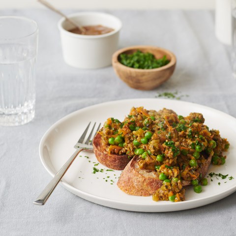 Blended Savoury Mince on Toast