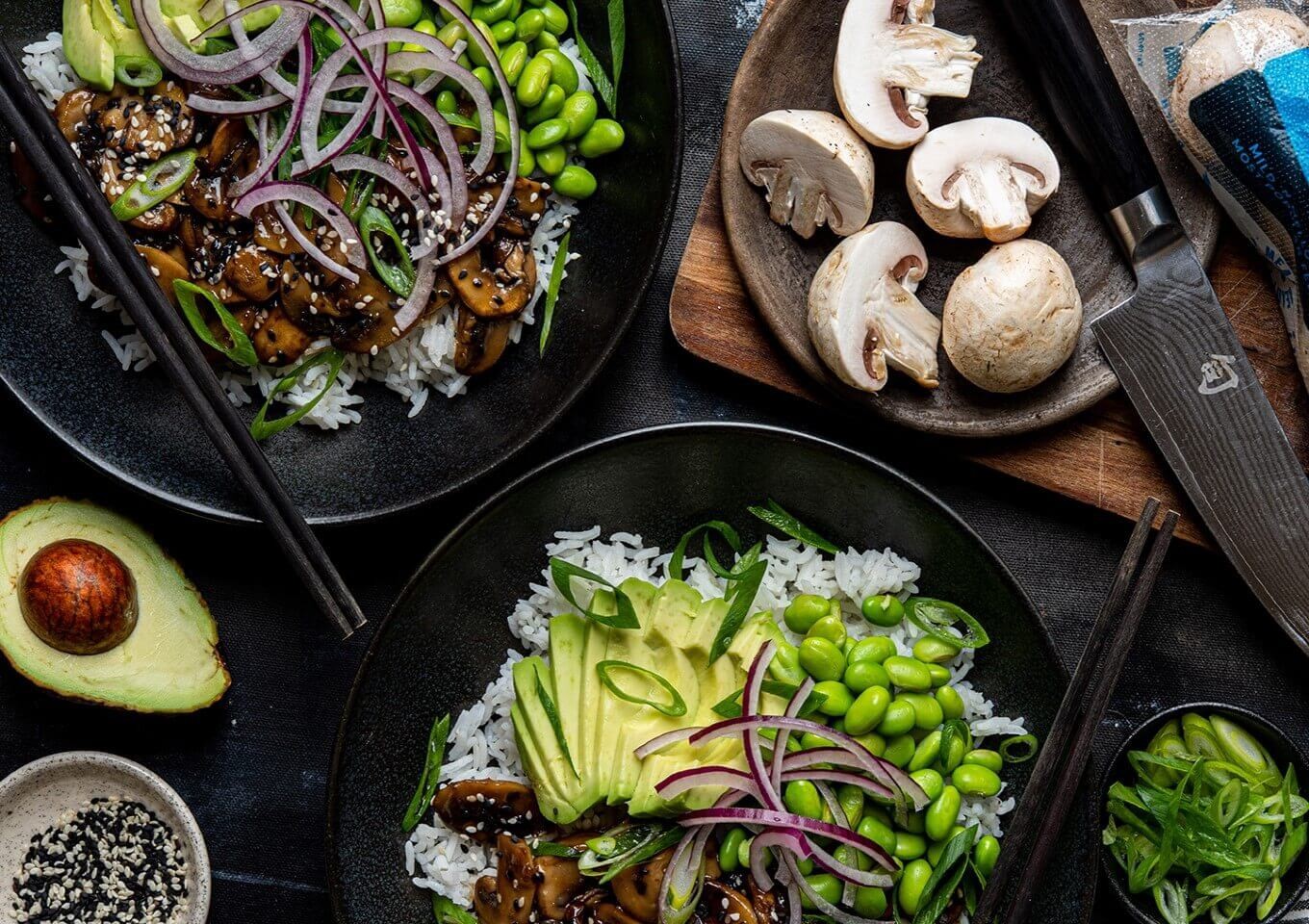 Teriyaki Mushrooms Nourish Bowl