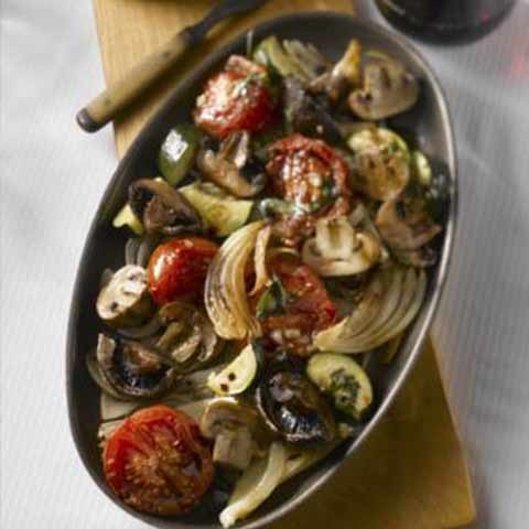 Oven Roasted Mushroom and Vegetable Salad