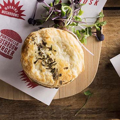 Swiss Brown Mushroom Pie with Tarragon Cream